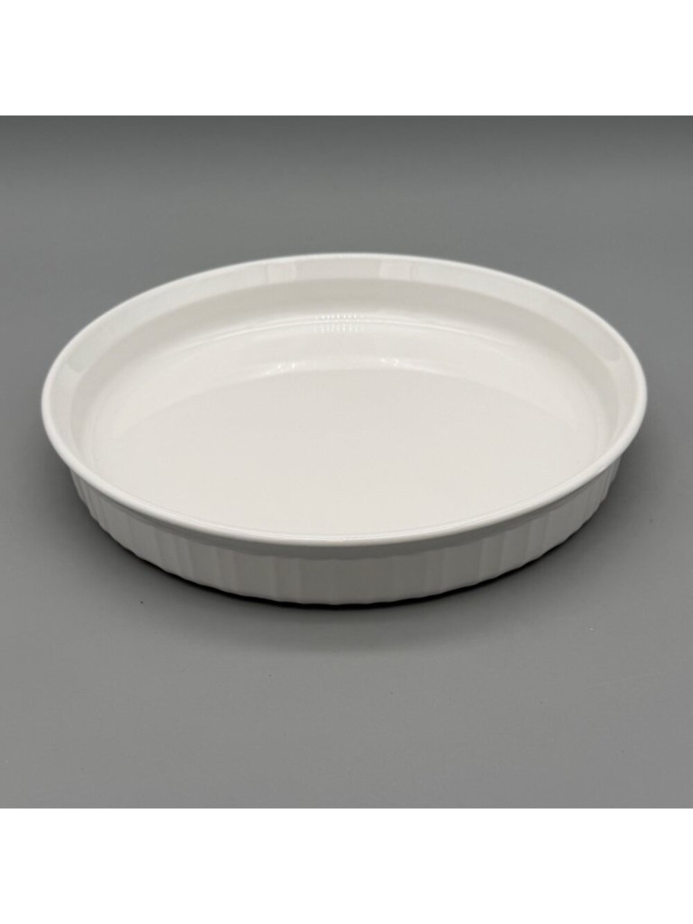Corning Ware F-3-B 10" Round French White Pyroceram Quiche Baking Dish *No Lid*